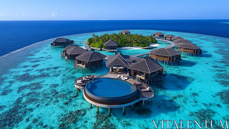 Luxury Maldives Resort Island with Overwater Bungalows