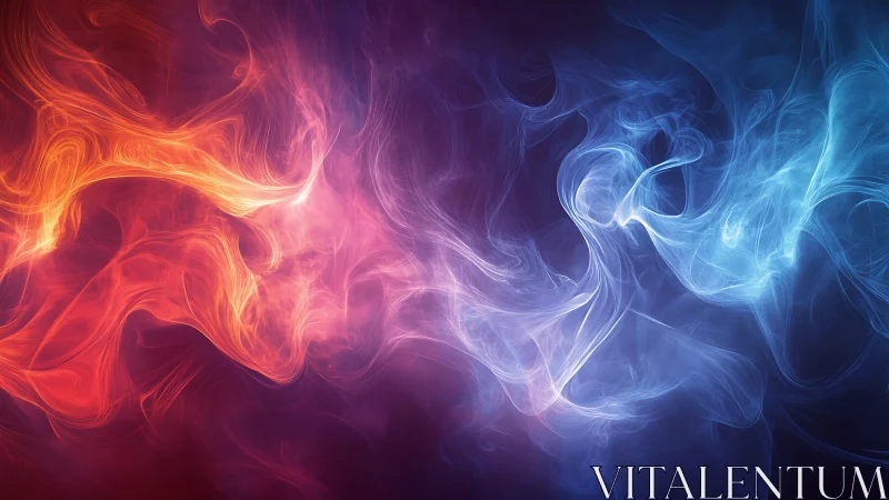 Quantum Energy Collision: Red and Blue Plasma Convergence.