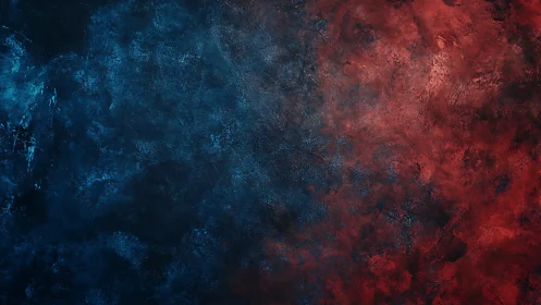 Dual-toned abstract texture with deep blue and ember red fields.