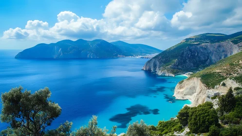 Mediterranean Coastline with Turquoise Waters and Dramatic Cliffs