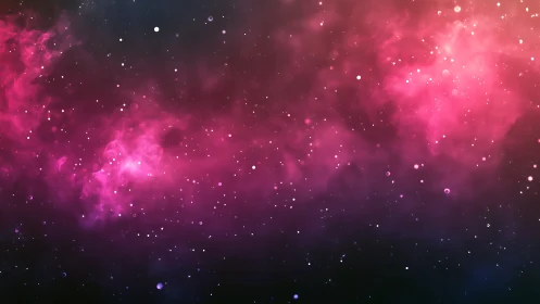 Pink nebular cloud field with scattered stellar points.