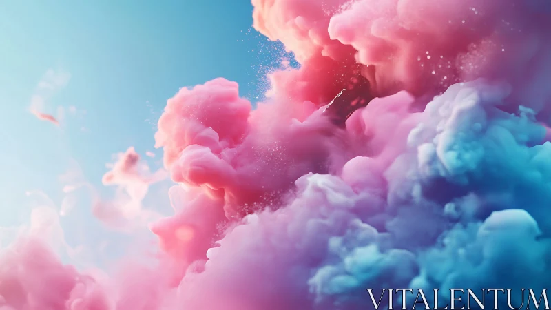 Vibrant pastel nebula clouds swirl through turquoise sky.