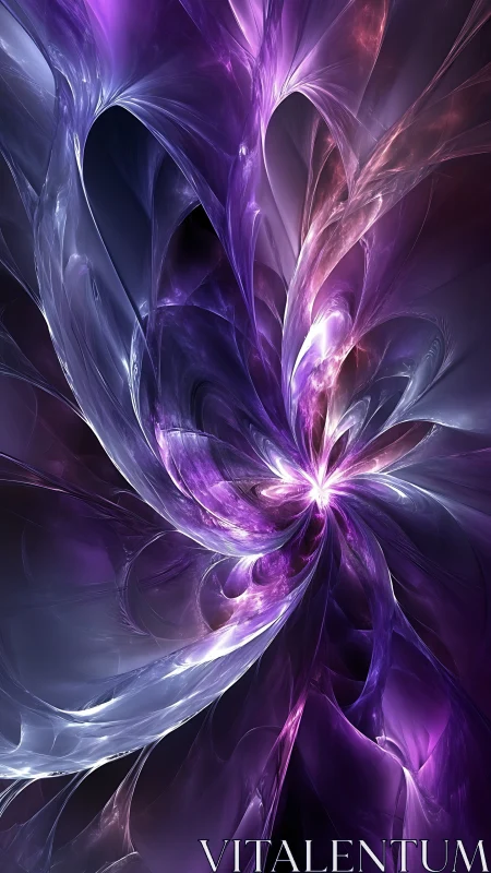Fractal energy bloom forms luminous translucent petals in motion