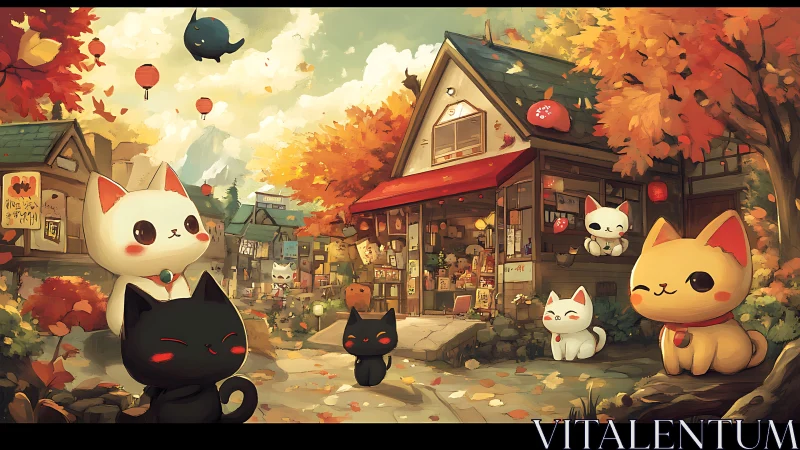 Where Kawaii Cats and Autumn Magic Converge