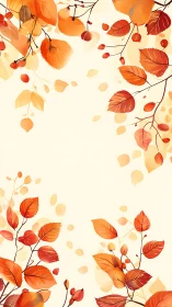 Cozy autumn leaves framing a soft, welcoming background.