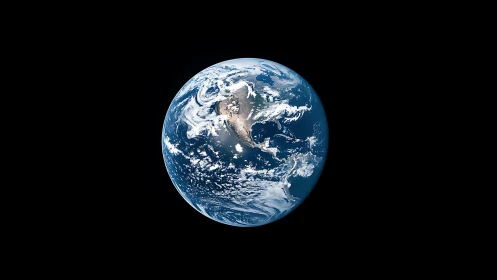 Blue marble Earth drifts like a lone jewel in velvet space.