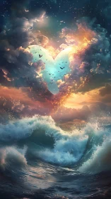 Heart-Shaped Sky: Where Ocean Meets Dreams.