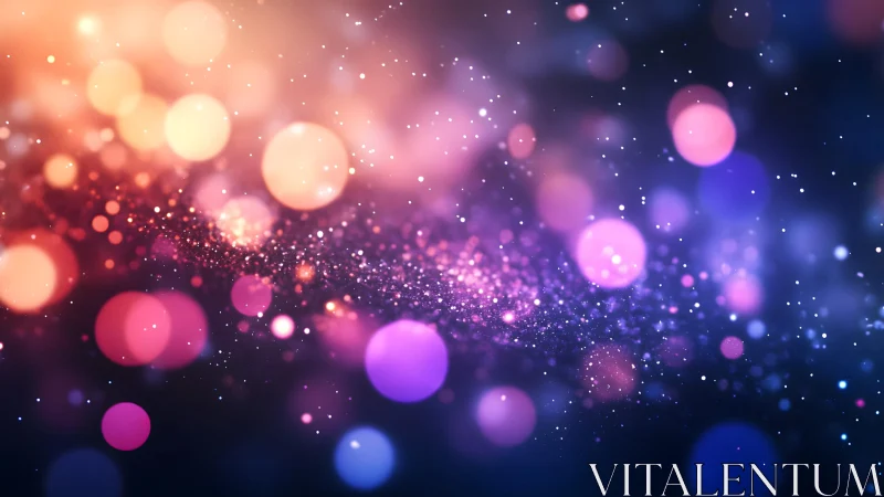 Vibrant Abstract Bokeh Lights with Sparkling Glitter Effect.