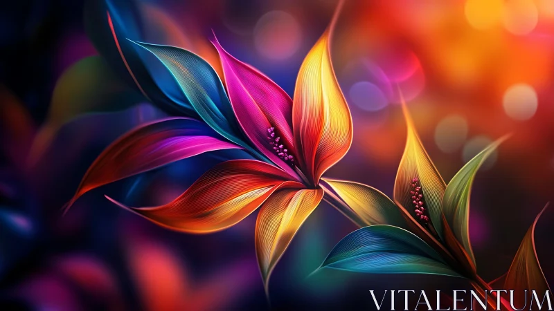 Neon Petals Dance Through Chromatic Chaos.