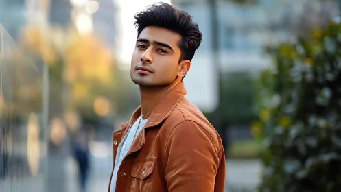 Cityside gaze leans into autumn light and quiet confidence