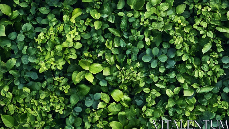 Lush green leaf wall offering a calm, refreshing escape.