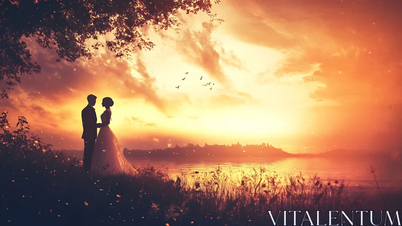 Golden Sunset Romance by the Water.