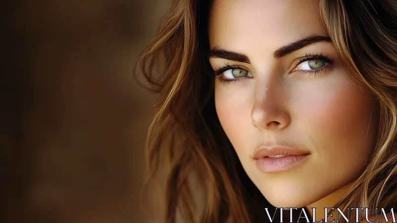 High-resolution close-up portrait of woman with soft rim lighting