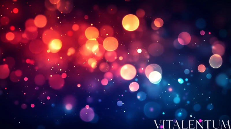 Vibrant abstract bokeh lights in colorful gradient digital art.