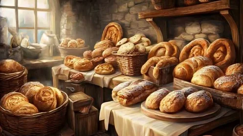 Golden Bakery Dream: Where Crusty Loaves Meet Artisan Glory