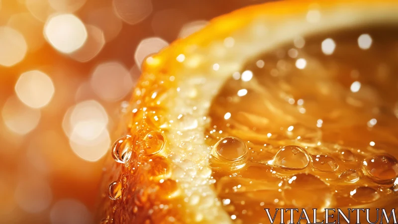 Citrus galaxy glows in macro droplets of sunlit orange.