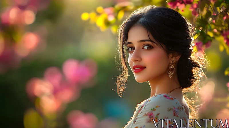 Sunlit garden muse turning blossom haze into gold.