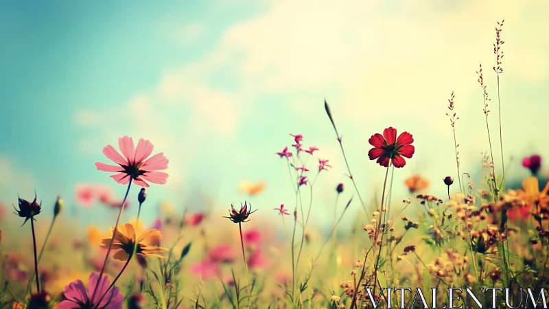 Shallow Depth of Field Floral Composition With Warm Color Temperature Gradient