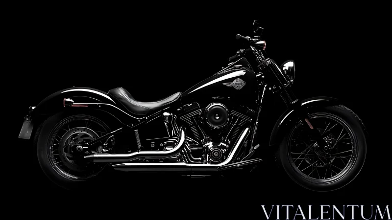 Midnight-black cruiser motorcycle invites bold open-road rides