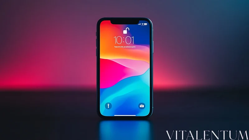 Vibrant iPhone Glow: Tech Meets Colorful Innovation.