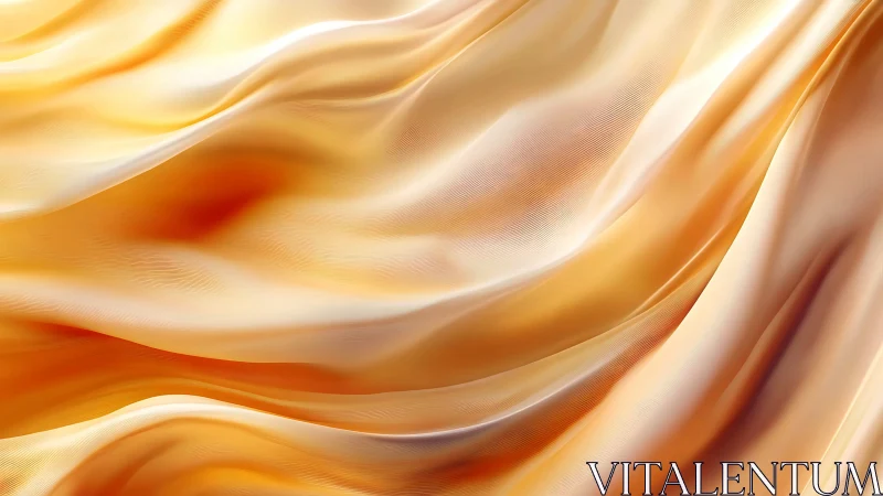 Golden satin waves flowing across abstract background.