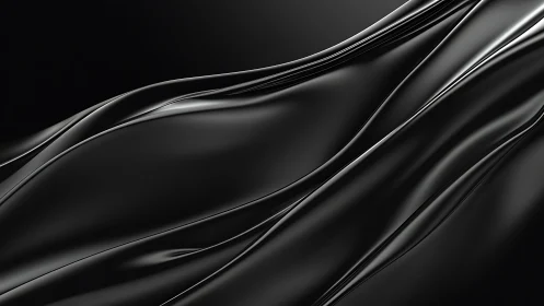 Black liquid metal waves form minimalist flowing surface.