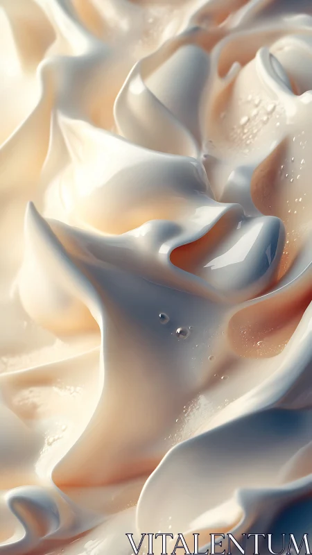 Velvety cream folds under soft diffused studio lighting.