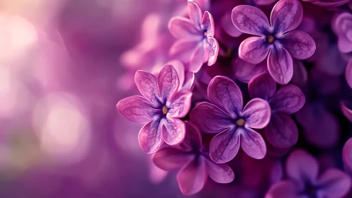 Delicate purple lilacs reveal nature's gentle beauty