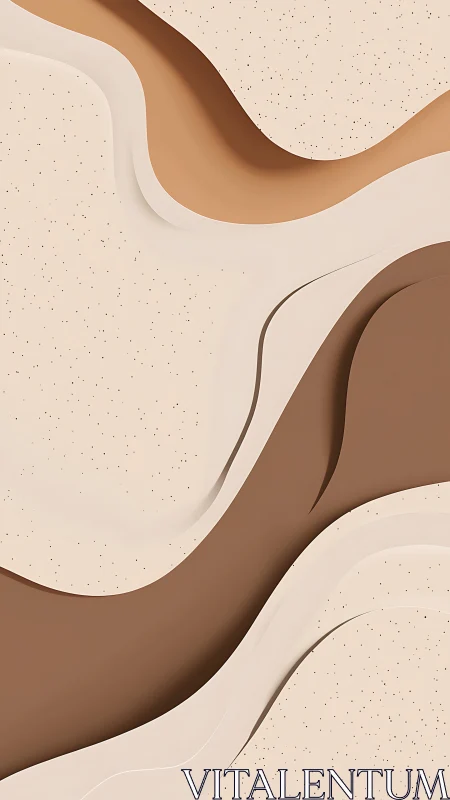 Soft sand-toned abstract waves create a calm visual rhythm