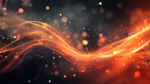 Luminous Ribbons Ignite the Void With Fire.