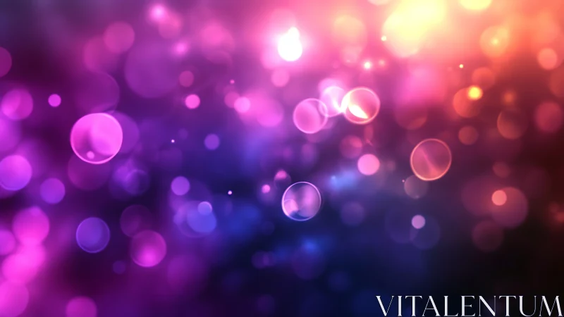 Neon bubble constellations drifting through twilight glow.