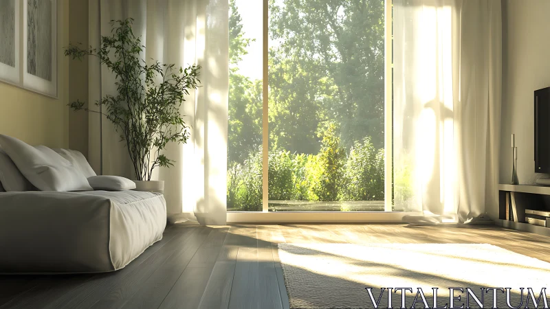 Morning sunlight gently choreographs calm across this room