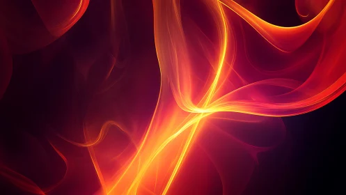 Flowing Light Patterns with Warm Color Gradient