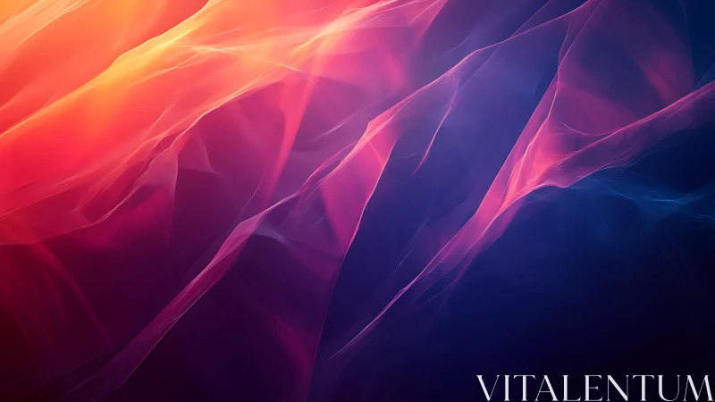 Layered luminous gradients form translucent wave-like spectral planes