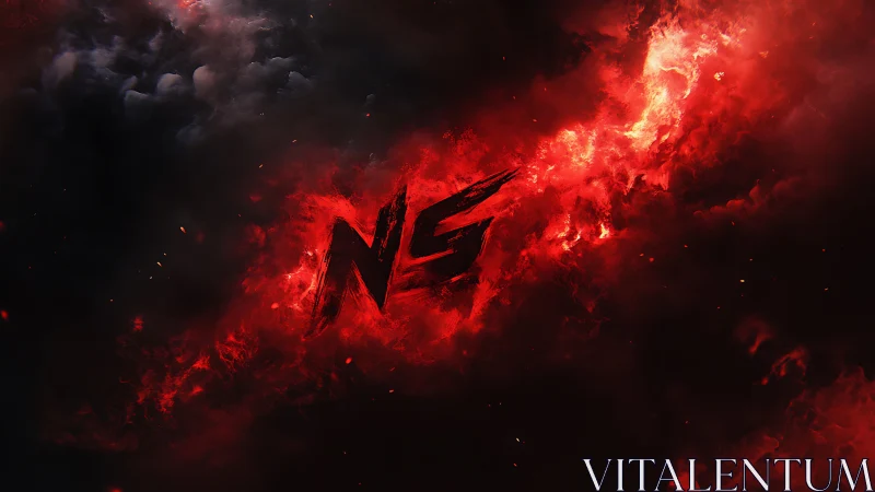 Infernal initials ignite a storm of cinematic red nebula