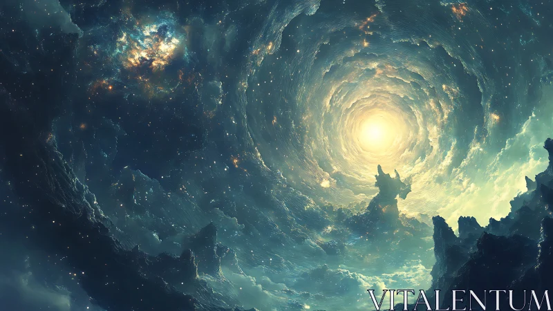 Spiral stellar vortex illuminates crystalline cosmic landscape