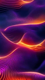 Parametric neon wavefields with emissive contour topologies.