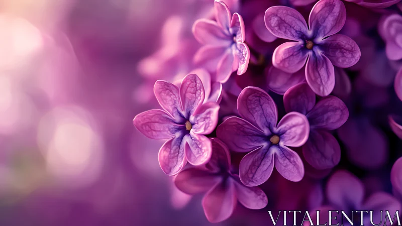 Delicate purple lilacs reveal nature's gentle beauty