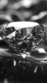 Diamond hovers like frozen lightning over liquid shadow