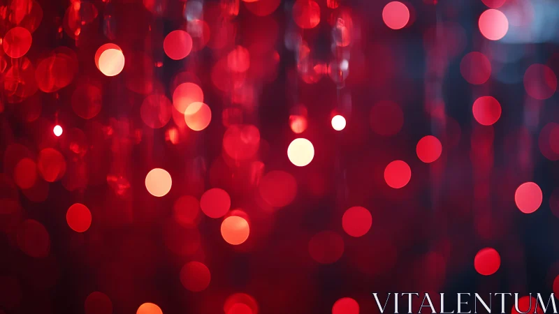 Vibrant Red Bokeh Light Abstract for Festive or Romantic Themes.