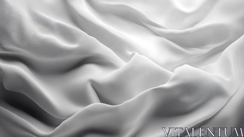 Soft white fabric folds forming smooth flowing waves.