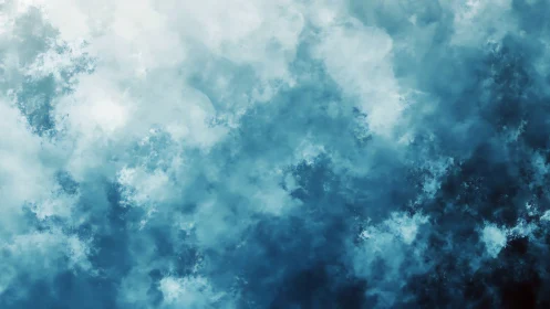 Blue and white abstract cloud texture with soft gradients.