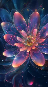 Luminous fractal blossom unfolding in deep cosmic dusk.