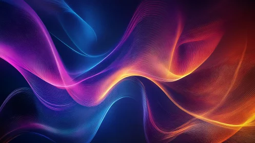 Spectral fluid dynamics of neon wavefront filaments in motion.