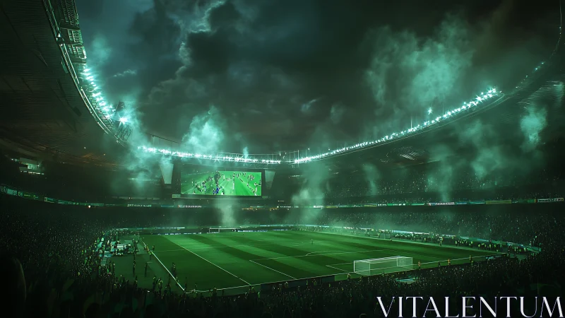 Electric night match under emerald stadium lights.