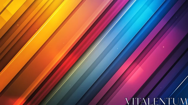Vibrant Diagonal Striped Abstract Background in Gradient Colors.