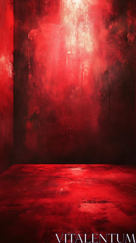 Scarlet echo chamber breathes light into a raw void