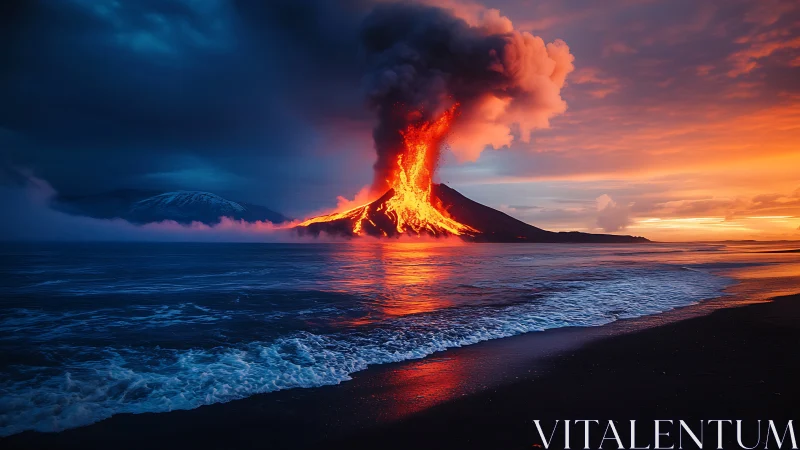 Molten Theater: Where Geological Drama Meets Ocean's Twilight