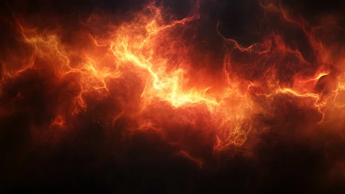 Incandescent Energy Burst Against Dark Field.