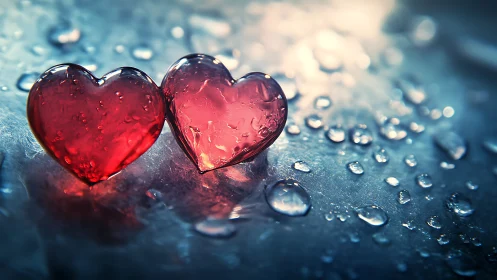 Twin Hearts Glistening in Crystalline Solitude.